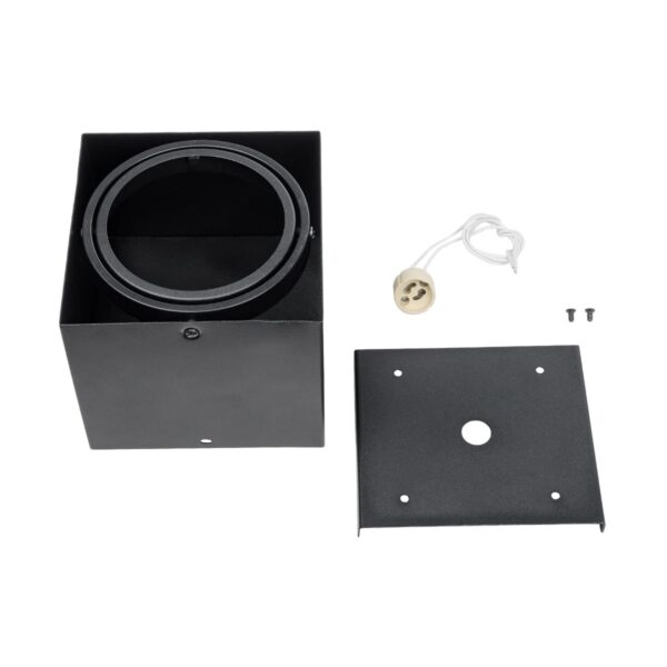 GloboStar® MAGMA 60626 Μοντέρνο Φωτιστικό Οροφής Σποτ Μονόφωτο 1 x GU10 IP20 Μαύρο Αλουμίνιο – Μ15 x Π15 x Υ13cm