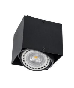 GloboStar® MAGMA 60626 Μοντέρνο Φωτιστικό Οροφής Σποτ Μονόφωτο 1 x GU10 IP20 Μαύρο Αλουμίνιο – Μ15 x Π15 x Υ13cm