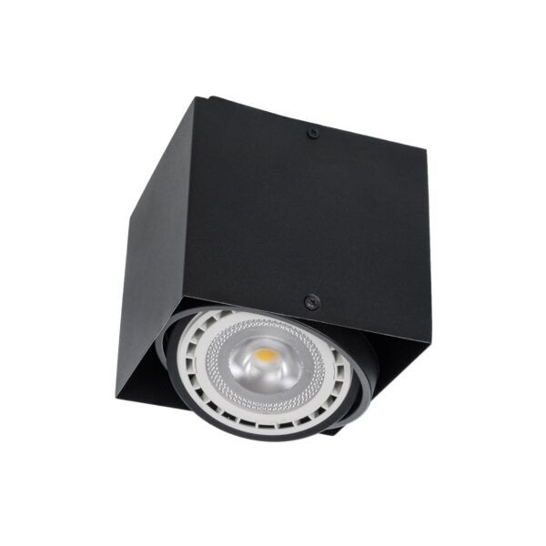 GloboStar® MAGMA 60626 Μοντέρνο Φωτιστικό Οροφής Σποτ Μονόφωτο 1 x GU10 IP20 Μαύρο Αλουμίνιο – Μ15 x Π15 x Υ13cm