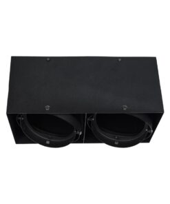 GloboStar® MAGMA 60627 Μοντέρνο Φωτιστικό Οροφής Σποτ Δίφωτο 2 x GU10 IP20 Μαύρο Αλουμίνιο – Μ30 x Π15 x Υ13cm