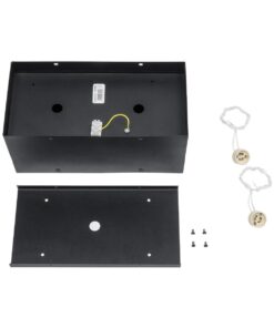 GloboStar® MAGMA 60627 Μοντέρνο Φωτιστικό Οροφής Σποτ Δίφωτο 2 x GU10 IP20 Μαύρο Αλουμίνιο – Μ30 x Π15 x Υ13cm