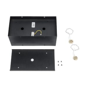 GloboStar® MAGMA 60627 Μοντέρνο Φωτιστικό Οροφής Σποτ Δίφωτο 2 x GU10 IP20 Μαύρο Αλουμίνιο – Μ30 x Π15 x Υ13cm