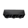 GloboStar® MAGMA 60628 Μοντέρνο Φωτιστικό Οροφής Σποτ Τρίφωτο 3 x GU10 IP20 Μαύρο Αλουμίνιο – Μ45 x Π15 x Υ13cm