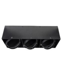 GloboStar® MAGMA 60628 Μοντέρνο Φωτιστικό Οροφής Σποτ Τρίφωτο 3 x GU10 IP20 Μαύρο Αλουμίνιο – Μ45 x Π15 x Υ13cm