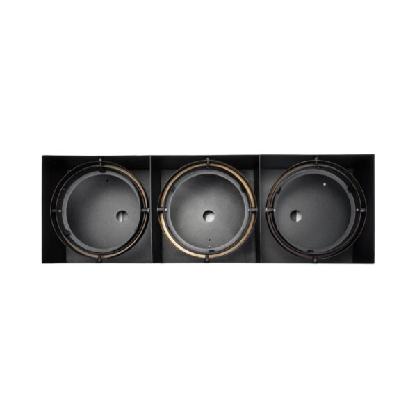 GloboStar® MAGMA 60628 Μοντέρνο Φωτιστικό Οροφής Σποτ Τρίφωτο 3 x GU10 IP20 Μαύρο Αλουμίνιο – Μ45 x Π15 x Υ13cm