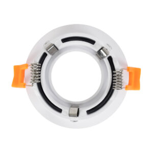 GloboStar® OMICRON 60632 Χωνευτό Στρόγγυλο Σποτ Οροφής για Λάμπα MR16/GU10 – IP20 – Χυτό Αλουμίνιο – Φ8.5 x Υ3cm – Λευκό – 5 Years Warranty