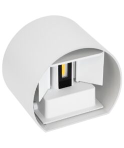 GloboStar® AXIS-R 60635 Φωτιστικό Τοίχου – Απλίκα Αρχιτεκτονικού Φωτισμού Εσωτερικού/Εξωτερικού Χώρου Up & Down LED 10W 1150lm 10 έως 60° AC 220-240V Αδιάβροχο IP65 Μ10 x Π10 x Υ10cm – Θερμό Λευκό 2700K – Λευκό – Bridgelux Chip – 3 Years Warranty