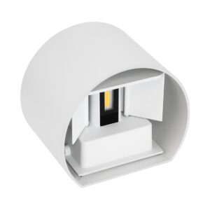 GloboStar® AXIS-R 60635 Φωτιστικό Τοίχου – Απλίκα Αρχιτεκτονικού Φωτισμού Εσωτερικού/Εξωτερικού Χώρου Up & Down LED 10W 1150lm 10 έως 60° AC 220-240V Αδιάβροχο IP65 Μ10 x Π10 x Υ10cm – Θερμό Λευκό 2700K – Λευκό – Bridgelux Chip – 3 Years Warranty