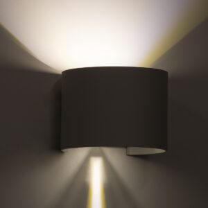 GloboStar® AXIS-R 60638 Φωτιστικό Τοίχου – Απλίκα Αρχιτεκτονικού Φωτισμού Εσωτερικού/Εξωτερικού Χώρου Up & Down LED 10W 1200lm 10 έως 60° AC 220-240V Αδιάβροχο IP65 Μ10 x Π10 x Υ10cm – Φυσικό Λευκό 4500K – Λευκό – Bridgelux Chip – 3 Years Warranty
