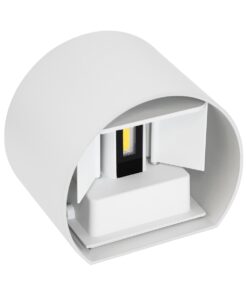 GloboStar® AXIS-R 60638 Φωτιστικό Τοίχου – Απλίκα Αρχιτεκτονικού Φωτισμού Εσωτερικού/Εξωτερικού Χώρου Up & Down LED 10W 1200lm 10 έως 60° AC 220-240V Αδιάβροχο IP65 Μ10 x Π10 x Υ10cm – Φυσικό Λευκό 4500K – Λευκό – Bridgelux Chip – 3 Years Warranty