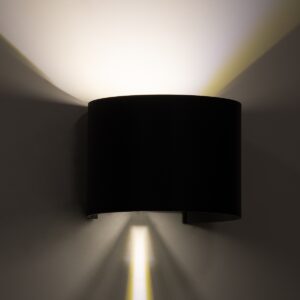 GloboStar® AXIS-R 60639 Φωτιστικό Τοίχου – Απλίκα Αρχιτεκτονικού Φωτισμού Εσωτερικού/Εξωτερικού Χώρου Up & Down LED 10W 1200lm 10 έως 60° AC 220-240V Αδιάβροχο IP65 Μ10 x Π10 x Υ10cm – Φυσικό Λευκό 4500K – Γκρι Ανθρακί- Bridgelux Chip – 3 Years Warranty