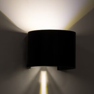 GloboStar® AXIS-R 60640 Φωτιστικό Τοίχου – Απλίκα Αρχιτεκτονικού Φωτισμού Εσωτερικού/Εξωτερικού Χώρου Up & Down LED 10W 1200lm 10 έως 60° AC 220-240V Αδιάβροχο IP65 Μ10 x Π10 x Υ10cm – Φυσικό Λευκό 4500K – Μαύρο – Bridgelux Chip – 3 Years Warranty
