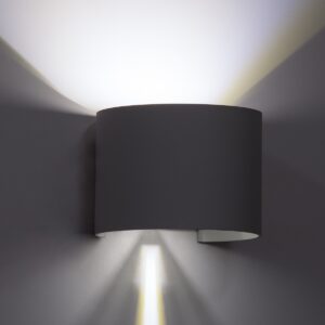 GloboStar® AXIS-R 60641 Φωτιστικό Τοίχου – Απλίκα Αρχιτεκτονικού Φωτισμού Εσωτερικού/Εξωτερικού Χώρου Up & Down LED 10W 1250lm 10 έως 60° AC 220-240V Αδιάβροχο IP65 Μ10 x Π10 x Υ10cm – Ψυχρό Λευκό 6000K – Λευκό – Bridgelux Chip – 3 Years Warranty