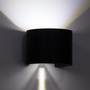 GloboStar® AXIS-R 60642 Φωτιστικό Τοίχου – Απλίκα Αρχιτεκτονικού Φωτισμού Εσωτερικού/Εξωτερικού Χώρου Up & Down LED 10W 1250lm 10 έως 60° AC 220-240V Αδιάβροχο IP65 Μ10 x Π10 x Υ10cm – Ψυχρό Λευκό 6000K – Γκρι Ανθρακί- Bridgelux Chip – 3 Years Warranty