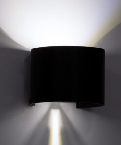 GloboStar® AXIS-R 60643 Φωτιστικό Τοίχου – Απλίκα Αρχιτεκτονικού Φωτισμού Εσωτερικού/Εξωτερικού Χώρου Up & Down LED 10W 1250lm 10 έως 60° AC 220-240V Αδιάβροχο IP65 Μ10 x Π10 x Υ10cm – Ψυχρό Λευκό 6000K – Μαύρο – Bridgelux Chip – 3 Years Warranty