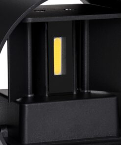 GloboStar® AXIS-R 60643 Φωτιστικό Τοίχου – Απλίκα Αρχιτεκτονικού Φωτισμού Εσωτερικού/Εξωτερικού Χώρου Up & Down LED 10W 1250lm 10 έως 60° AC 220-240V Αδιάβροχο IP65 Μ10 x Π10 x Υ10cm – Ψυχρό Λευκό 6000K – Μαύρο – Bridgelux Chip – 3 Years Warranty