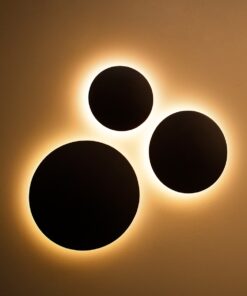 GloboStar® HELIO-R 60659 Φωτιστικό Τοίχου – Απλίκα Αρχιτεκτονικού Φωτισμού Εσωτερικού/Εξωτερικού Χώρου LED 7W 805lm 120° x 360° AC 220-240V Αδιάβροχο IP65 Φ16 x Π5cm – Θερμό Λευκό 2700K – Μαύρο – Στρόγγυλο – Bridgelux Chip – 3 Years Warranty