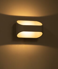 GloboStar® EDEN 60666 Φωτιστικό Τοίχου – Απλίκα Αρχιτεκτονικού Φωτισμού Εσωτερικού Χώρου Up & Down LED 10W 950lm 60° AC 220-240V IP20 Μ16 x Π10.5 x Υ9cm – Θερμό Λευκό 2700K – Λευκό – Bridgelux Chip – 3 Years Warranty