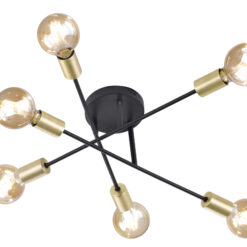 Φωτιστικό Οροφής Trio Lighting E27 Μαύρο Ματ Μεταλλικό 606700632