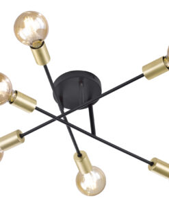 Φωτιστικό Οροφής Trio Lighting E27 Μαύρο Ματ Μεταλλικό 606700632