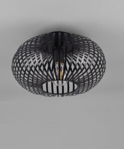 Φωτιστικό Οροφής Trio Lighting JOHANN 1x E27 Μαύρο Ματ Μεταλλικό – 606903032