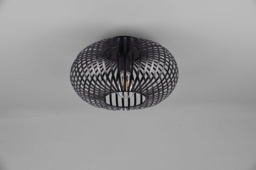 Φωτιστικό Οροφής Trio Lighting JOHANN  1x E27 Μαύρο Ματ Μεταλλικό   – 606903032