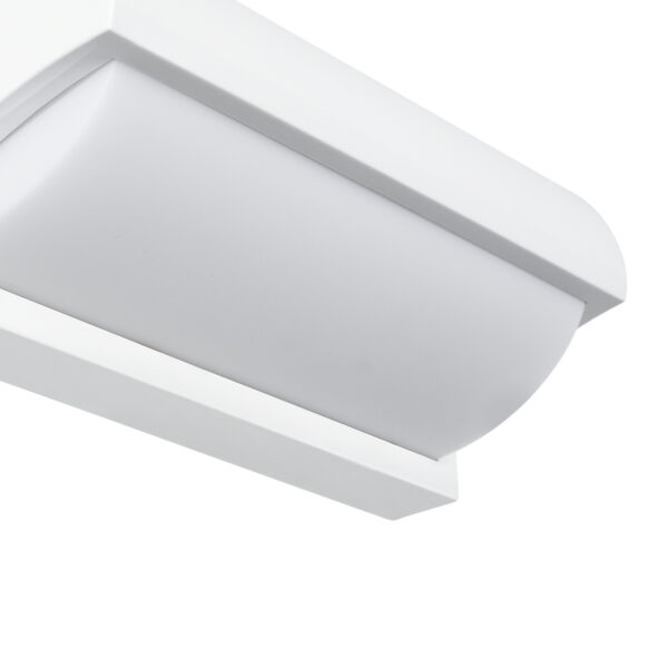 GLOBOSTAR® HORIZON 60691 Φωτιστικό Τοίχου – Απλίκα Εσωτερικού/Εξωτερικού Χώρου LED 15W 1575lm 120° AC175-265V Αδιάβροχο IP65 – Πλαστικό Σώμα – Φυσικό λευκό 4500K – Μ23.5 x Π11 x Υ10cm – Λευκό – Bridgelux Chip – 3 Χρόνια Εγγύηση
