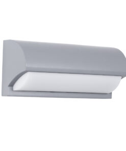 GLOBOSTAR® HORIZON 60692 Φωτιστικό Τοίχου – Απλίκα Εσωτερικού/Εξωτερικού Χώρου LED 15W 1575lm 120° AC175-265V Αδιάβροχο IP65 – Πλαστικό Σώμα – Φυσικό λευκό 4500K – Μ23.5 x Π11 x Υ10cm – Γκρι – Bridgelux Chip – 3 Χρόνια Εγγύηση