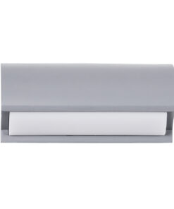 GLOBOSTAR® HORIZON 60692 Φωτιστικό Τοίχου – Απλίκα Εσωτερικού/Εξωτερικού Χώρου LED 15W 1575lm 120° AC175-265V Αδιάβροχο IP65 – Πλαστικό Σώμα – Φυσικό λευκό 4500K – Μ23.5 x Π11 x Υ10cm – Γκρι – Bridgelux Chip – 3 Χρόνια Εγγύηση