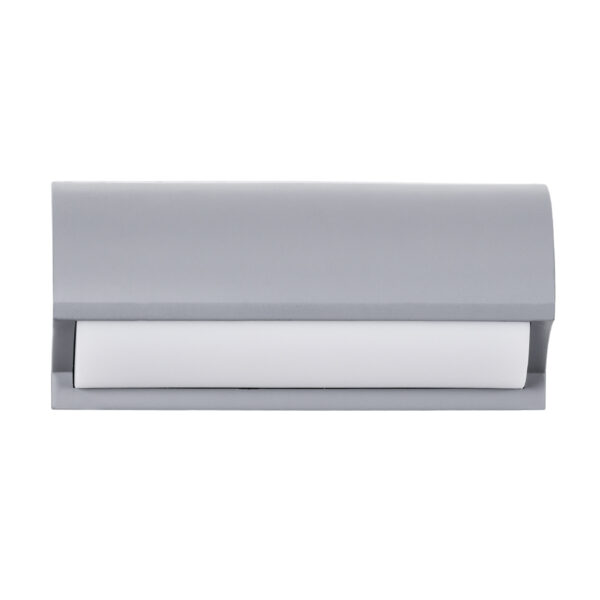 GLOBOSTAR® HORIZON 60692 Φωτιστικό Τοίχου – Απλίκα Εσωτερικού/Εξωτερικού Χώρου LED 15W 1575lm 120° AC175-265V Αδιάβροχο IP65 – Πλαστικό Σώμα – Φυσικό λευκό 4500K – Μ23.5 x Π11 x Υ10cm – Γκρι – Bridgelux Chip – 3 Χρόνια Εγγύηση