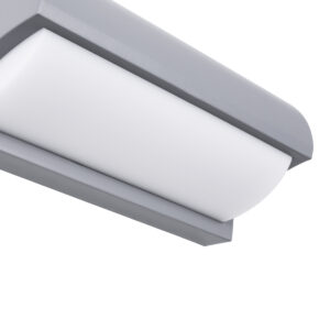 GLOBOSTAR® HORIZON 60692 Φωτιστικό Τοίχου – Απλίκα Εσωτερικού/Εξωτερικού Χώρου LED 15W 1575lm 120° AC175-265V Αδιάβροχο IP65 – Πλαστικό Σώμα – Φυσικό λευκό 4500K – Μ23.5 x Π11 x Υ10cm – Γκρι – Bridgelux Chip – 3 Χρόνια Εγγύηση