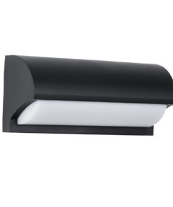 GLOBOSTAR® HORIZON 60693 Φωτιστικό Τοίχου – Απλίκα Εσωτερικού/Εξωτερικού Χώρου LED 15W 1575lm 120° AC175-265V Αδιάβροχο IP65 – Πλαστικό Σώμα – Φυσικό λευκό 4500K – Μ23.5 x Π11 x Υ10cm – Μαύρο – Bridgelux Chip – 3 Χρόνια Εγγύηση