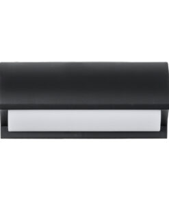 GLOBOSTAR® HORIZON 60693 Φωτιστικό Τοίχου – Απλίκα Εσωτερικού/Εξωτερικού Χώρου LED 15W 1575lm 120° AC175-265V Αδιάβροχο IP65 – Πλαστικό Σώμα – Φυσικό λευκό 4500K – Μ23.5 x Π11 x Υ10cm – Μαύρο – Bridgelux Chip – 3 Χρόνια Εγγύηση