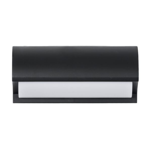 GLOBOSTAR® HORIZON 60693 Φωτιστικό Τοίχου – Απλίκα Εσωτερικού/Εξωτερικού Χώρου LED 15W 1575lm 120° AC175-265V Αδιάβροχο IP65 – Πλαστικό Σώμα – Φυσικό λευκό 4500K – Μ23.5 x Π11 x Υ10cm – Μαύρο – Bridgelux Chip – 3 Χρόνια Εγγύηση