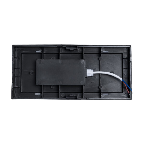 GLOBOSTAR® HORIZON 60693 Φωτιστικό Τοίχου – Απλίκα Εσωτερικού/Εξωτερικού Χώρου LED 15W 1575lm 120° AC175-265V Αδιάβροχο IP65 – Πλαστικό Σώμα – Φυσικό λευκό 4500K – Μ23.5 x Π11 x Υ10cm – Μαύρο – Bridgelux Chip – 3 Χρόνια Εγγύηση