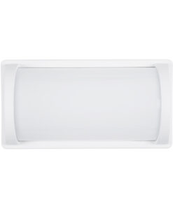 GLOBOSTAR® CELESTIAL 60694 Φωτιστικό Τοίχου – Απλίκα Εσωτερικού/Εξωτερικού Χώρου LED 15W 1575lm 120° AC175-265V Αδιάβροχο IP65 – Πλαστικό Σώμα – Φυσικό λευκό 4500K – Μ26 x Π9 x Υ13.5cm – Λευκό – Bridgelux Chip – 3 Χρόνια Εγγύηση