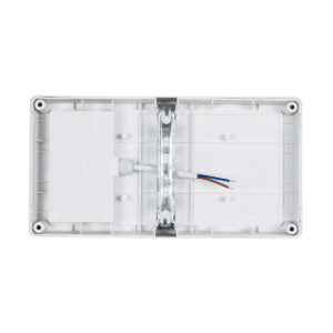 GLOBOSTAR® CELESTIAL 60694  Φωτιστικό Τοίχου – Απλίκα Εσωτερικού/Εξωτερικού Χώρου LED 15W 1575lm 120° AC175-265V Αδιάβροχο IP65 – Πλαστικό Σώμα – Φυσικό λευκό 4500K – Μ26 x Π9 x Υ13.5cm – Λευκό – Bridgelux Chip – 3 Χρόνια Εγγύηση
