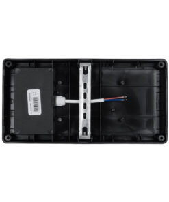 GLOBOSTAR® CELESTIAL 60695 Φωτιστικό Τοίχου – Απλίκα Εσωτερικού/Εξωτερικού Χώρου LED 15W 1575lm 120° AC175-265V Αδιάβροχο IP65 – Πλαστικό Σώμα – Φυσικό λευκό 4500K – Μ26 x Π9 x Υ13.5cm – Γκρι – Bridgelux Chip – 3 Χρόνια Εγγύηση