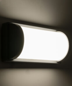 GLOBOSTAR® CELESTIAL 60695 Φωτιστικό Τοίχου – Απλίκα Εσωτερικού/Εξωτερικού Χώρου LED 15W 1575lm 120° AC175-265V Αδιάβροχο IP65 – Πλαστικό Σώμα – Φυσικό λευκό 4500K – Μ26 x Π9 x Υ13.5cm – Γκρι – Bridgelux Chip – 3 Χρόνια Εγγύηση