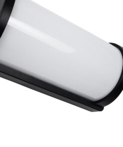 GLOBOSTAR® CELESTIAL 60696 Φωτιστικό Τοίχου – Απλίκα Εσωτερικού/Εξωτερικού Χώρου LED 15W 1575lm 120° AC175-265V Αδιάβροχο IP65 – Πλαστικό Σώμα – Φυσικό λευκό 4500K – Μ26 x Π9 x Υ13.5cm – Μαύρο – Bridgelux Chip – 3 Χρόνια Εγγύηση