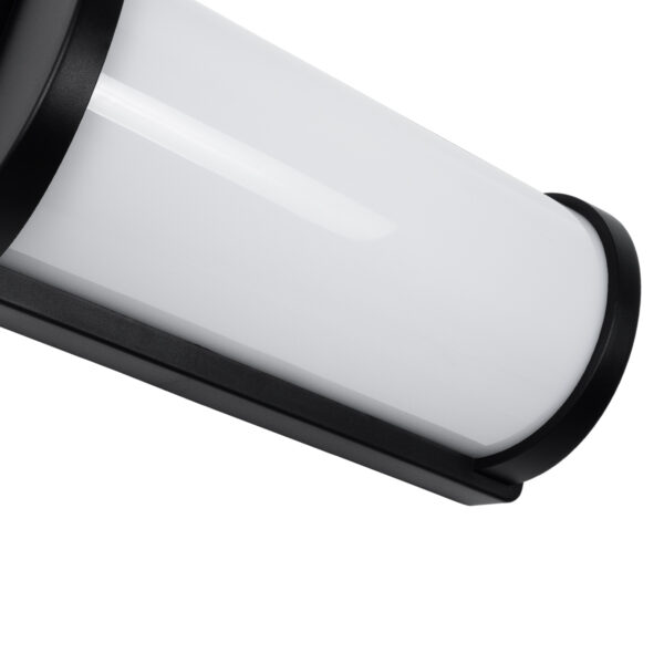 GLOBOSTAR® CELESTIAL 60696 Φωτιστικό Τοίχου – Απλίκα Εσωτερικού/Εξωτερικού Χώρου LED 15W 1575lm 120° AC175-265V Αδιάβροχο IP65 – Πλαστικό Σώμα – Φυσικό λευκό 4500K – Μ26 x Π9 x Υ13.5cm – Μαύρο – Bridgelux Chip – 3 Χρόνια Εγγύηση