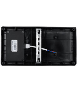 GLOBOSTAR® CELESTIAL 60696 Φωτιστικό Τοίχου – Απλίκα Εσωτερικού/Εξωτερικού Χώρου LED 15W 1575lm 120° AC175-265V Αδιάβροχο IP65 – Πλαστικό Σώμα – Φυσικό λευκό 4500K – Μ26 x Π9 x Υ13.5cm – Μαύρο – Bridgelux Chip – 3 Χρόνια Εγγύηση