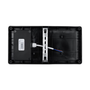 GLOBOSTAR® CELESTIAL 60696 Φωτιστικό Τοίχου – Απλίκα Εσωτερικού/Εξωτερικού Χώρου LED 15W 1575lm 120° AC175-265V Αδιάβροχο IP65 – Πλαστικό Σώμα – Φυσικό λευκό 4500K – Μ26 x Π9 x Υ13.5cm – Μαύρο – Bridgelux Chip – 3 Χρόνια Εγγύηση