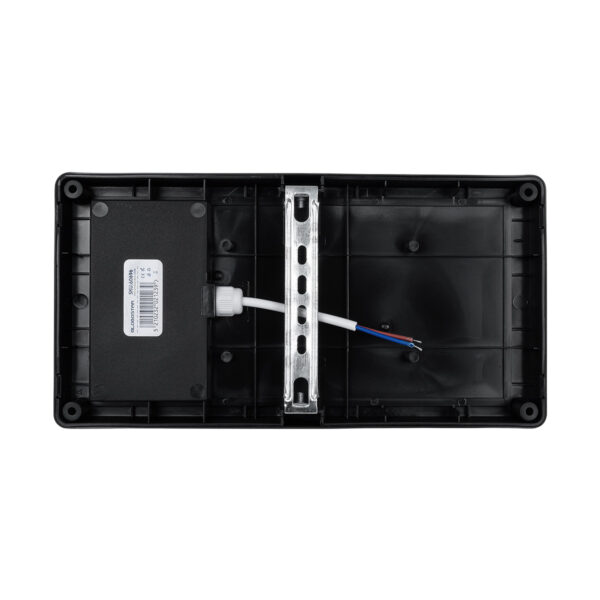 GLOBOSTAR® CELESTIAL 60696 Φωτιστικό Τοίχου – Απλίκα Εσωτερικού/Εξωτερικού Χώρου LED 15W 1575lm 120° AC175-265V Αδιάβροχο IP65 – Πλαστικό Σώμα – Φυσικό λευκό 4500K – Μ26 x Π9 x Υ13.5cm – Μαύρο – Bridgelux Chip – 3 Χρόνια Εγγύηση