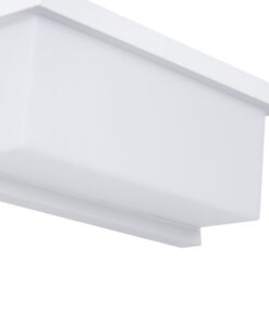 GLOBOSTAR® CITYSCAPE 60697 Φωτιστικό Τοίχου – Απλίκα Εσωτερικού/Εξωτερικού Χώρου LED 18W 1890lm 120° AC175-265V Αδιάβροχο IP65 – Πλαστικό Σώμα – Φυσικό λευκό 4500K – Μ23.5 x Π11 x Υ10cm – Λευκό – Bridgelux Chip – 3 Χρόνια Εγγύηση