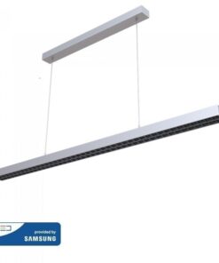 LED Γραμμικό Κρεμαστό Φωτιστικό Non Linkable Ασημί Up Down 60W Dimmable V-TAC Samsung Chip 6600lm 120° UGR<6 Φυσικό Λευκό 4000K – 607