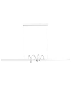 InLight Κρεμαστό φωτιστικό LED 40W 3CCT (by switch on base) σε λευκό χρώμα D:120cm (6075-WH)