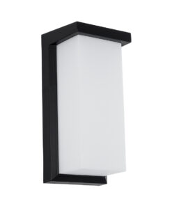 GLOBOSTAR® LOFT 60758 Φωτιστικό Τοίχου – Απλίκα Εσωτερικού/Εξωτερικού Χώρου LED 18W 1890lm 120° AC175-265V Αδιάβροχο IP65 – Πλαστικό Σώμα – Φυσικό λευκό 4500K – Μ24.5 x Π11 x Υ9.5cm – Μαύρο – Bridgelux Chip – 3 Χρόνια Εγγύηση