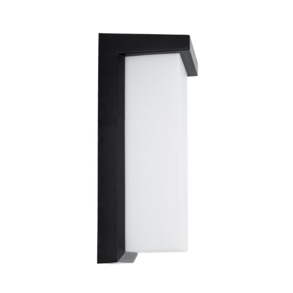 GLOBOSTAR® LOFT 60758 Φωτιστικό Τοίχου – Απλίκα Εσωτερικού/Εξωτερικού Χώρου LED 18W 1890lm 120° AC175-265V Αδιάβροχο IP65 – Πλαστικό Σώμα – Φυσικό λευκό 4500K – Μ24.5 x Π11 x Υ9.5cm – Μαύρο – Bridgelux Chip – 3 Χρόνια Εγγύηση