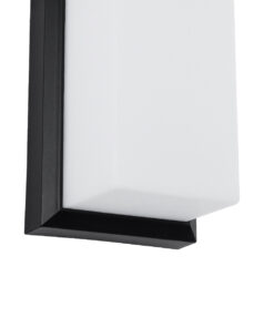 GLOBOSTAR® LOFT 60758 Φωτιστικό Τοίχου – Απλίκα Εσωτερικού/Εξωτερικού Χώρου LED 18W 1890lm 120° AC175-265V Αδιάβροχο IP65 – Πλαστικό Σώμα – Φυσικό λευκό 4500K – Μ24.5 x Π11 x Υ9.5cm – Μαύρο – Bridgelux Chip – 3 Χρόνια Εγγύηση